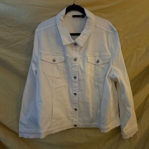 Susan Graver Classic White Jean Jacket